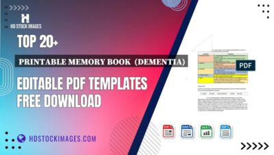 Top 20+ Printable Memory Book  (dementia) Editable PDF Templates Free Download