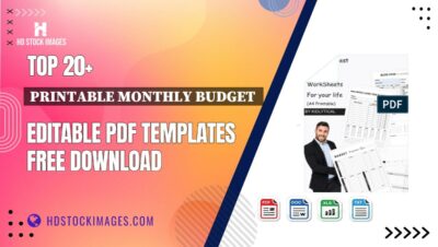 Top 20+ Printable Monthly Budget  Editable PDF Templates Free Download