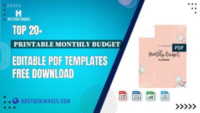 Top 20+ Printable Monthly Budget Editable PDF Templates Free Download