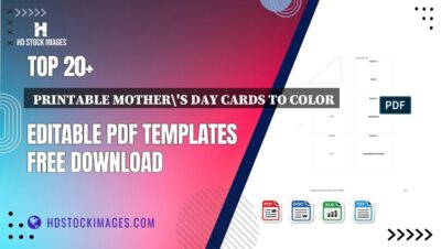 Top 20+  Printable Mother's Day Cards To Color Editable PDF Templates Free Download