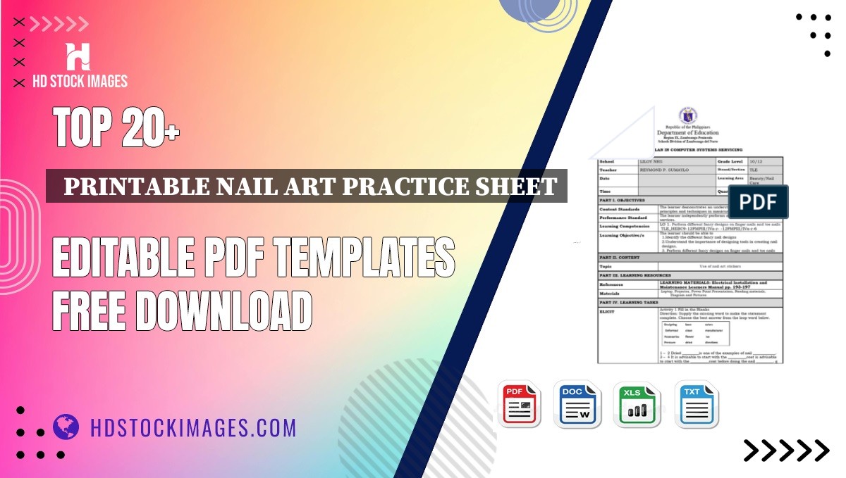 Top 20+  Printable Nail Art Practice Sheet Editable PDF Templates Free Download