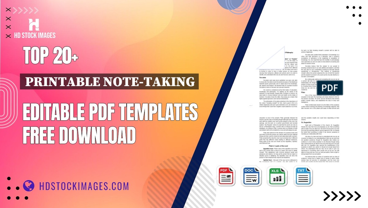 Top 20+ Printable Note-taking Editable PDF Templates Free Download