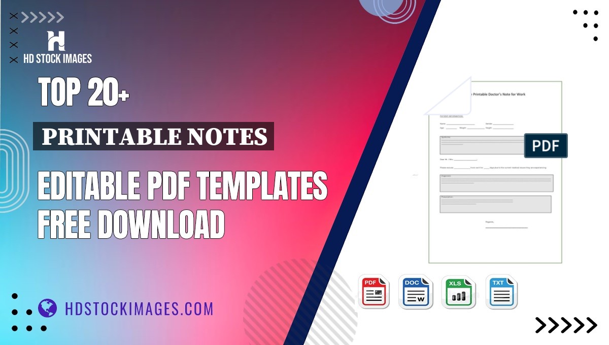 Top 20+ Printable Notes Editable PDF Templates Free Download