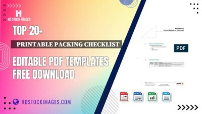 Top 20+ Printable Packing Checklist Editable PDF Templates Free Download