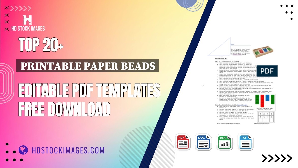 Top 20+ Printable Paper Beads Editable PDF Templates Free Download