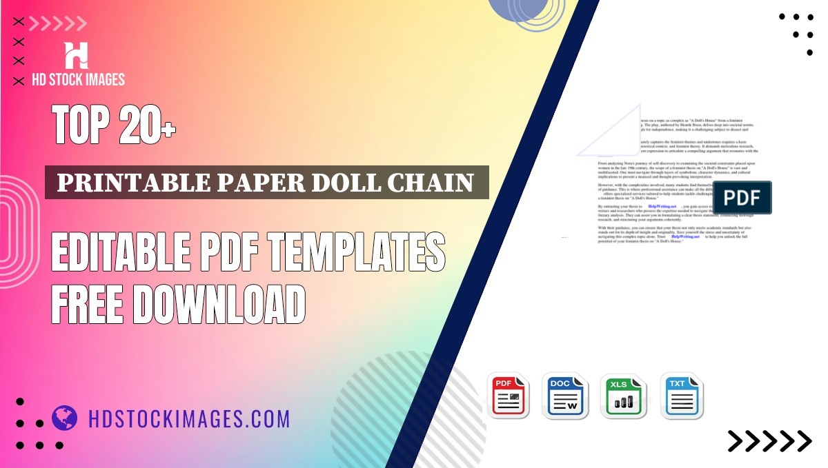 Top 20+ Printable Paper Doll Chain  Editable PDF Templates Free Download