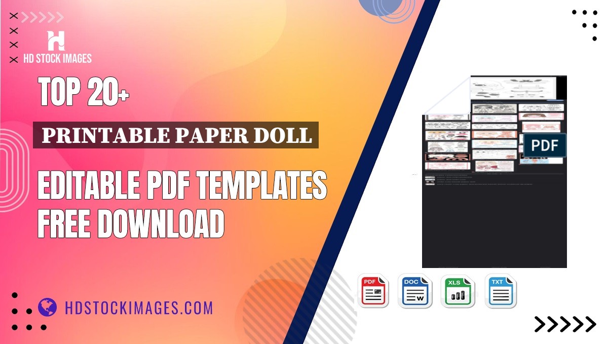 Top 20+ Printable Paper Doll Editable PDF Templates Free Download