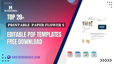 Top 20+ Printable  Paper Flower S Editable PDF Templates Free Download