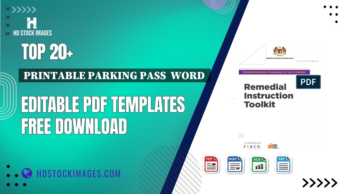 Top 20+ Printable Parking Pass  Word  Editable PDF Templates Free Download