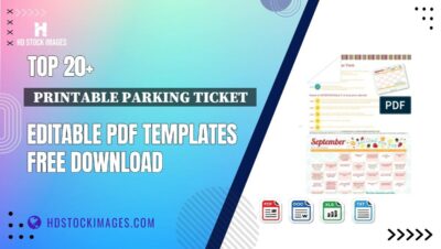 Top 20+ Printable Parking Ticket Editable PDF Templates Free Download