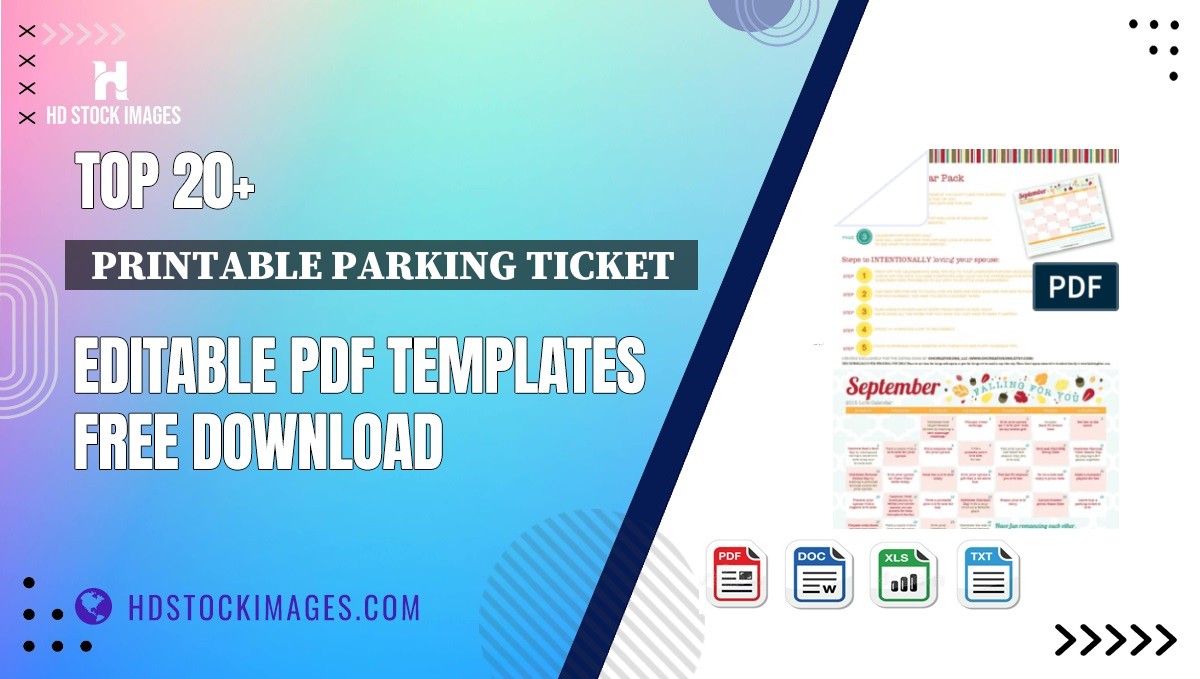 Top 20+  Printable Parking Ticket  Editable PDF Templates Free Download