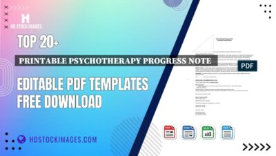 Top 20+ Printable Psychotherapy Progress Note   Editable PDF Templates Free Download
