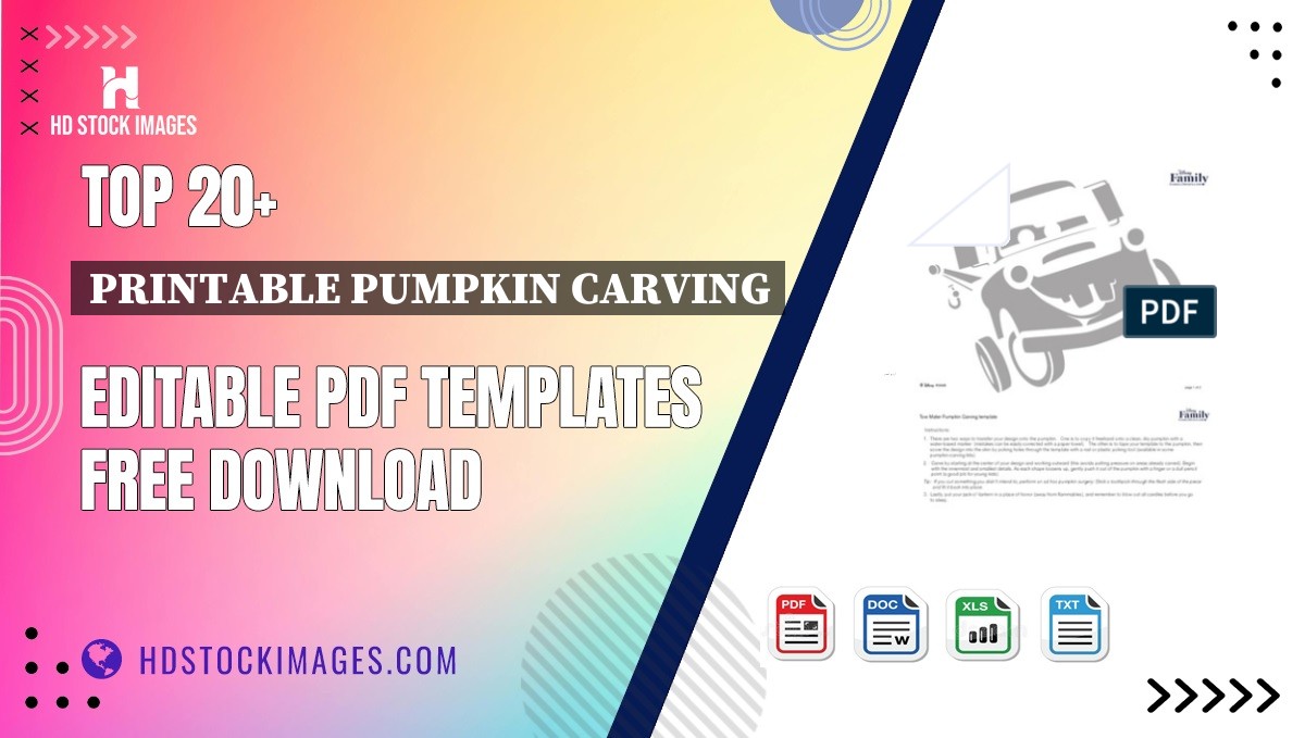 Top 20+ Printable Pumpkin Carving Editable PDF Templates Free Download