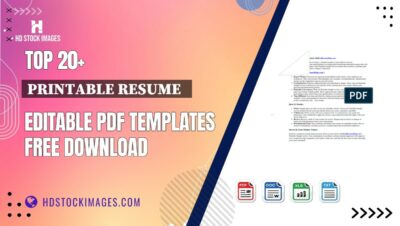 Top 20+ Printable Resume   Editable PDF Templates Free Download