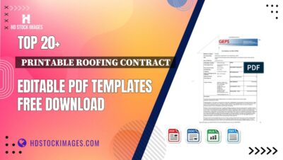 Top 20+  Printable Roofing Contract  Editable PDF Templates Free Download