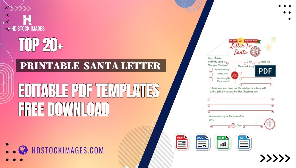 Top 20+ Printable  Santa Letter  Editable PDF Templates Free Download