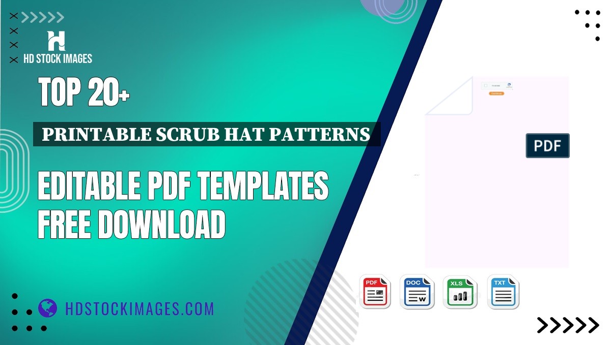 Top 20+ Printable Scrub Hat Patterns  Editable PDF Templates Free Download