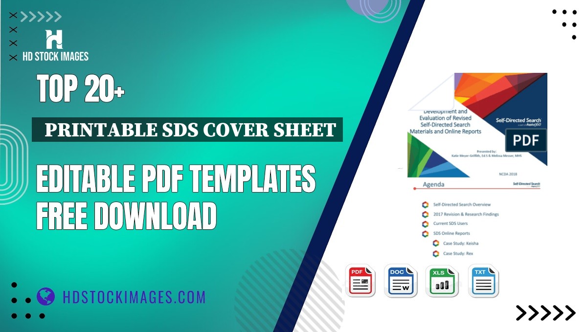 Top 20+  Printable Sds Cover Sheet Editable PDF Templates Free Download