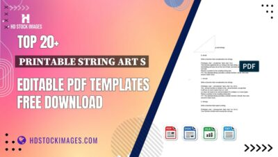 Top 20+ Printable String Art S Editable PDF Templates Free Download