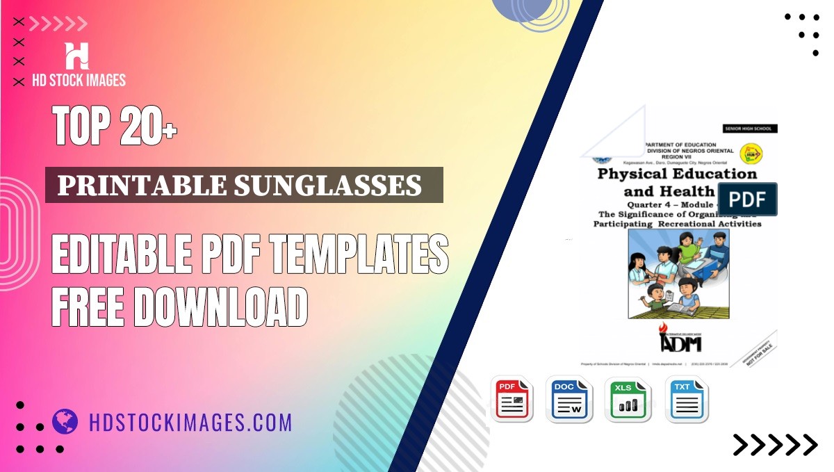 Top 20+ Printable Sunglasses   Editable PDF Templates Free Download