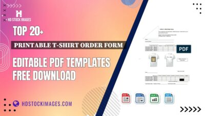 Top 20+ Printable T-shirt Order Form  Editable PDF Templates Free Download