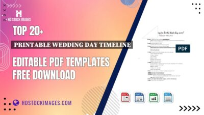 Top 20+ Printable Wedding Day Timeline Editable PDF Templates Free Download