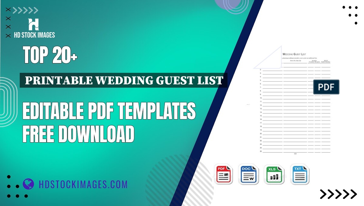 Top 20+ Printable Wedding Guest List Editable PDF Templates Free Download