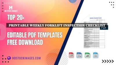 Top 20+  Printable Weekly Forklift Inspection Checklist  Editable PDF Templates Free Download