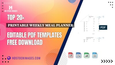 Top 20+ Printable Weekly Meal Planner Editable PDF Templates Free Download