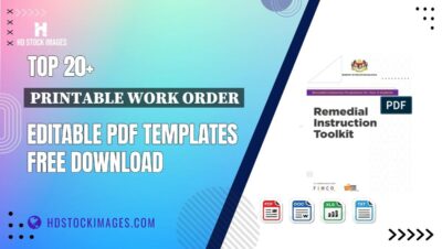 Top 20+ Printable Work Order Editable PDF Templates Free Download