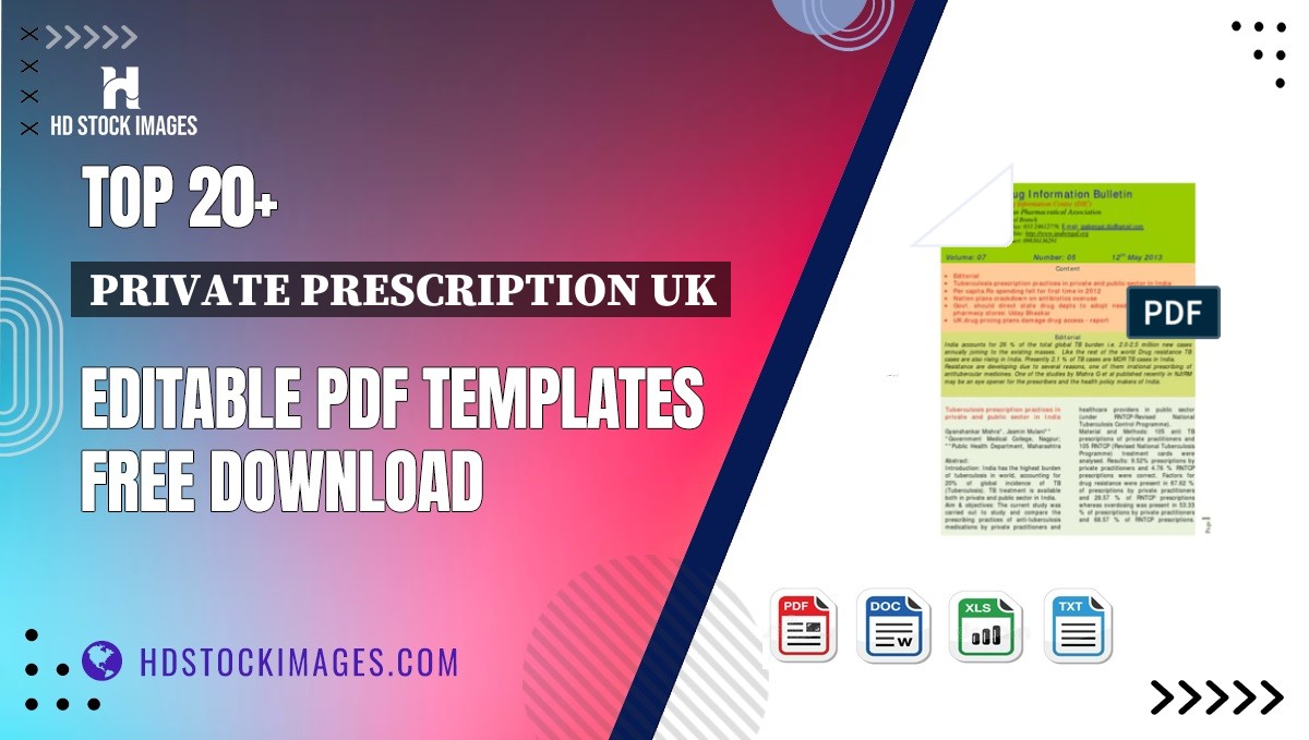 Top 20+ Private Prescription Uk Editable PDF Templates Free Download