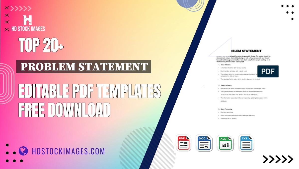 Top 20+ Problem Statement Editable PDF Templates Free Download