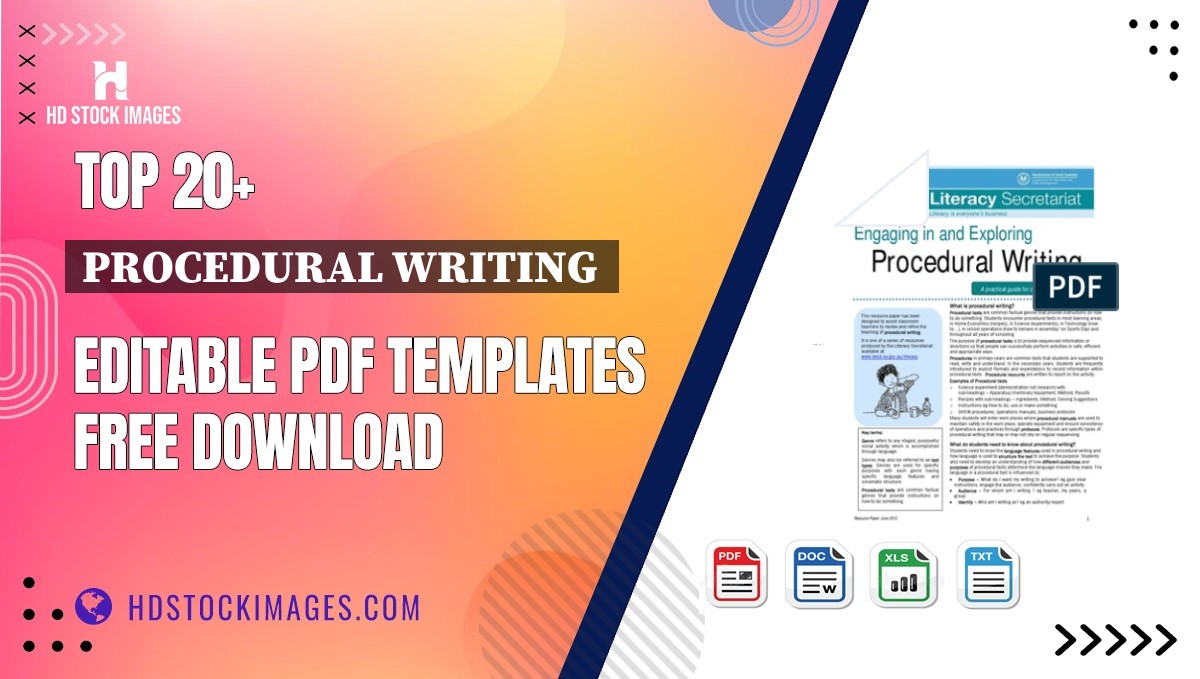 Top 20+ Procedural Writing  Editable PDF Templates Free Download