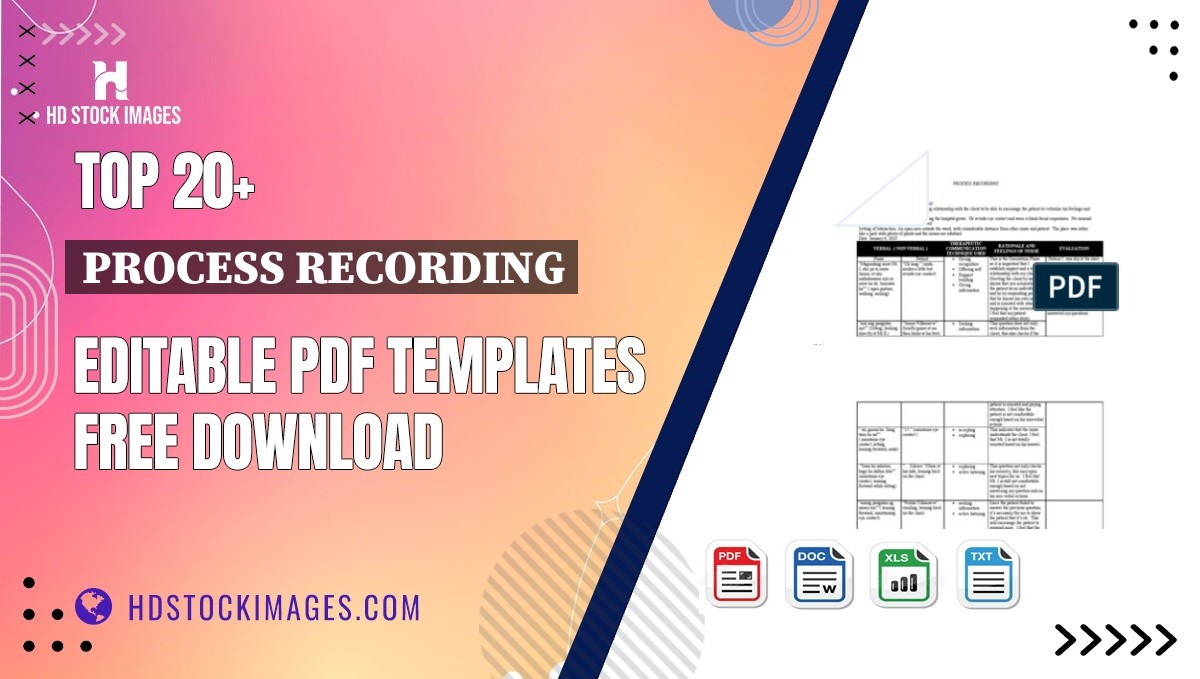 Top 20+ Process Recording Editable PDF Templates Free Download