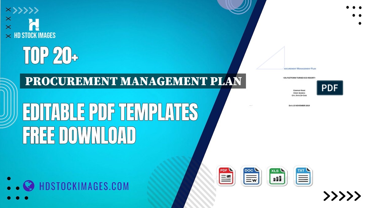 Top 20+ Procurement Management Plan Editable PDF Templates Free Download