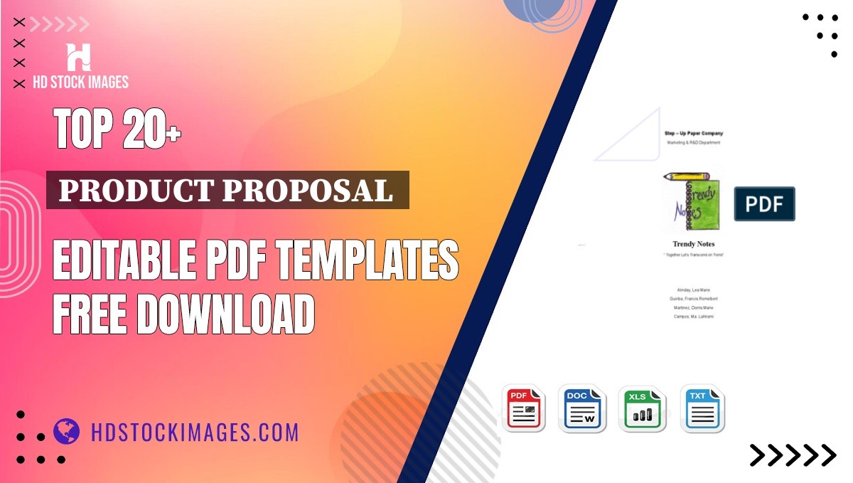 Top 20+ Product Proposal  Editable PDF Templates Free Download