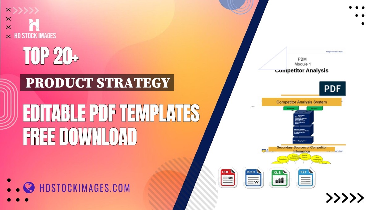 Top 20+ Product Strategy Editable PDF Templates Free Download