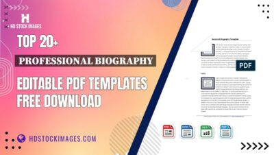 Top 20+ Professional Biography Editable PDF Templates Free Download