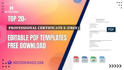 Top 20+ Professional Certificate S (free) Editable PDF Templates Free Download