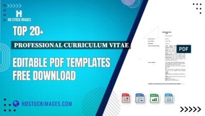 Top 20+ Professional Curriculum Vitae Editable PDF Templates Free Download