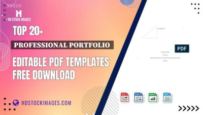 Top 20+ Professional Portfolio  Editable PDF Templates Free Download