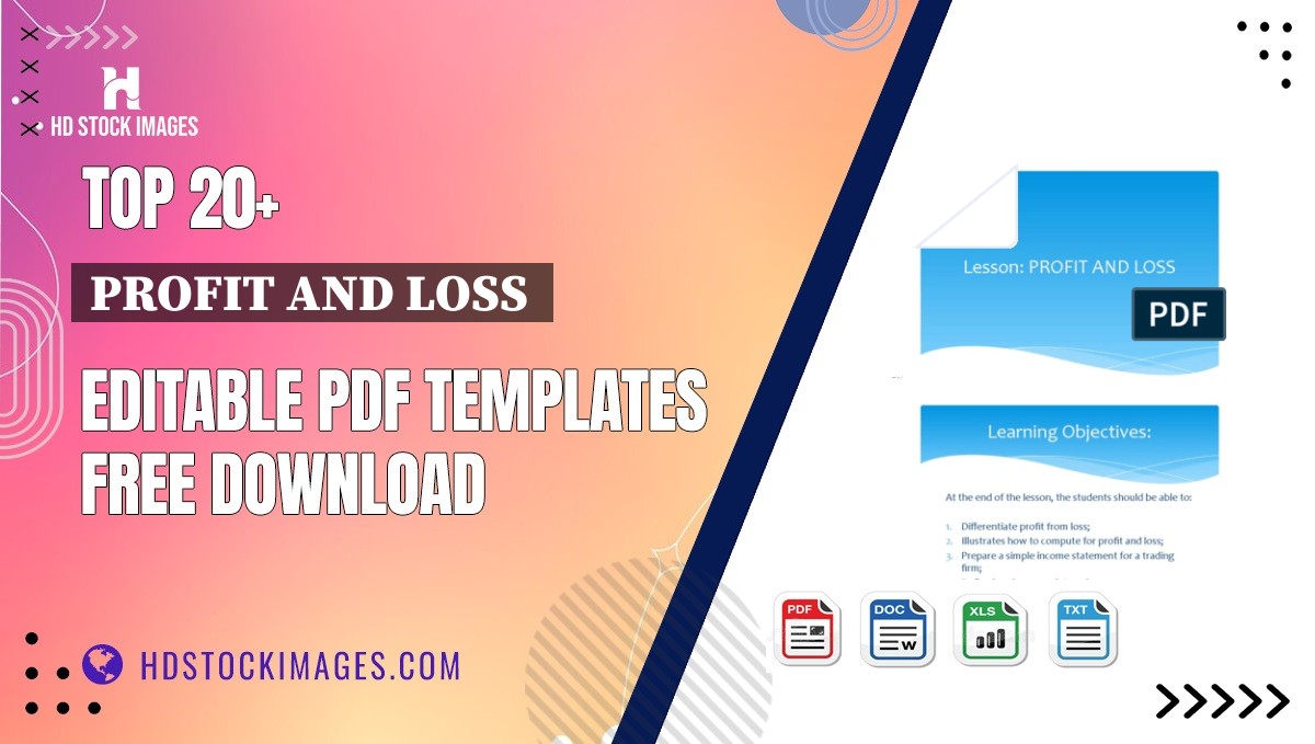 Top 20+ Profit And Loss  Editable PDF Templates Free Download