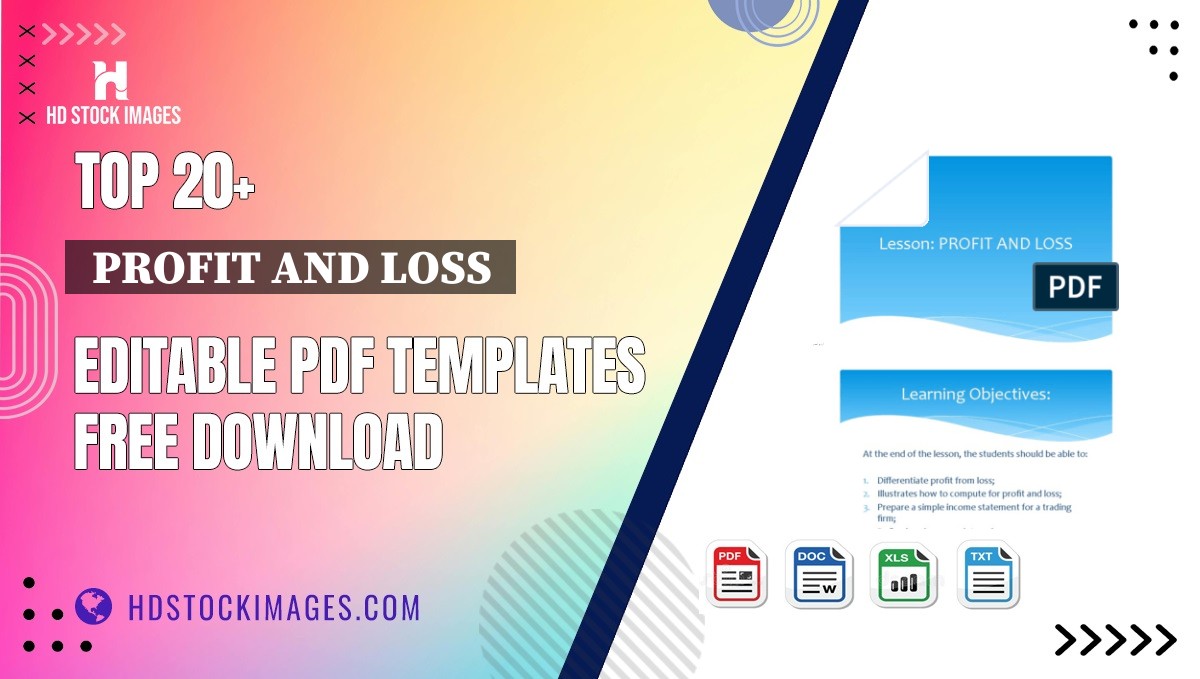 Top 20+  Profit And Loss  Editable PDF Templates Free Download