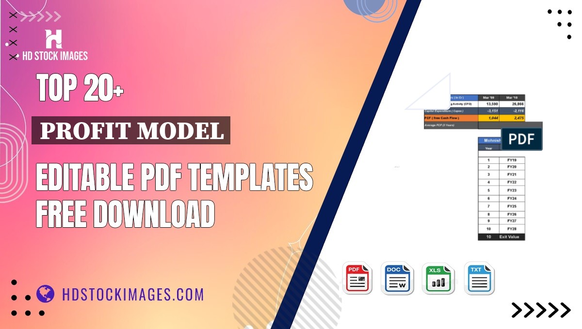 Top 20+ Profit Model Editable PDF Templates Free Download