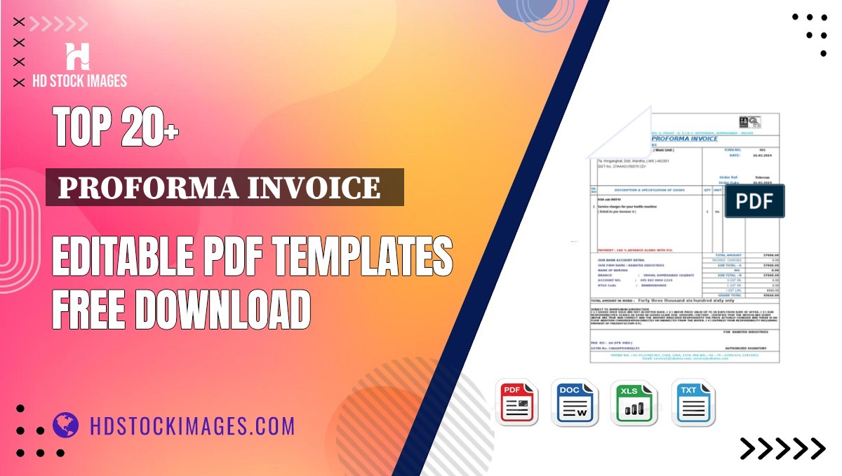 Top 20+ Proforma Invoice   Editable PDF Templates Free Download