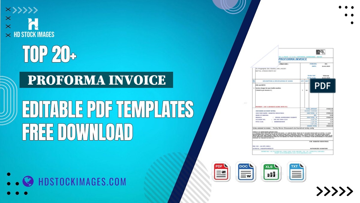 Top 20+  Proforma Invoice  Editable PDF Templates Free Download