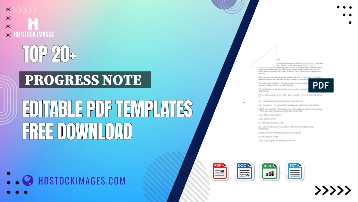 Top 20+ Progress Note   Editable PDF Templates Free Download