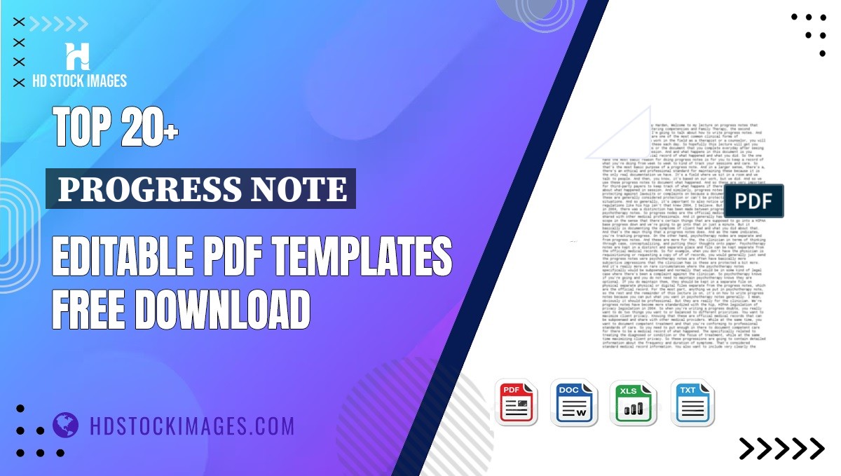 Top 20+ Progress Note Editable PDF Templates Free Download