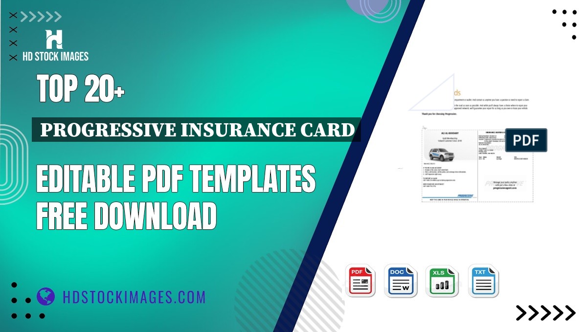 Top 20+ Progressive Insurance Card Editable PDF Templates Free Download