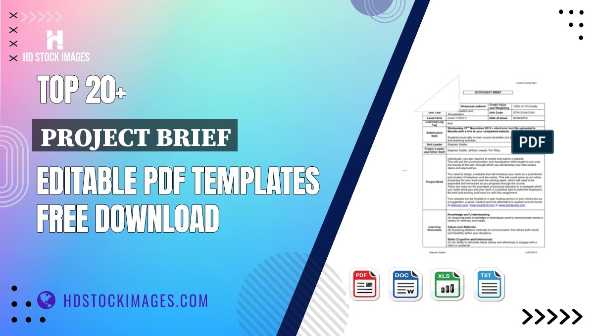 Top 20+ Project Brief Editable PDF Templates Free Download